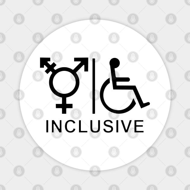 Gender Neutral and Whelchair Inclusive Bathroom Sign Magnet by DiegoCarvalho